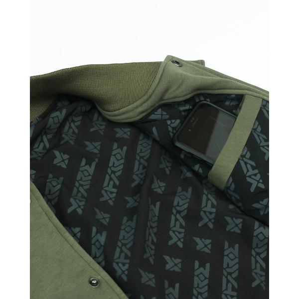 Áo Khoác Olive/Cream Chất Nỉ Varsity by Xfire