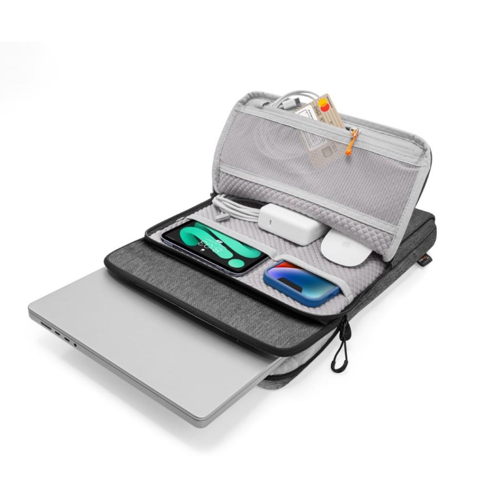 Túi xách chống sốc TOMTOC (USA) 360° Protection Premium Gray cho Macbook Pro/Air 13 inch, 14 inch