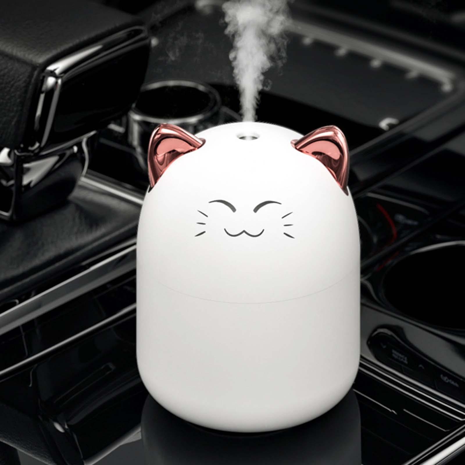 Desktop Humidifiers, 250ml Small Air Humidifier, Portable Mini Humidifiers for Bedroom, USB Cool Mist Sprayer with Night Light for Home,Office, Plants