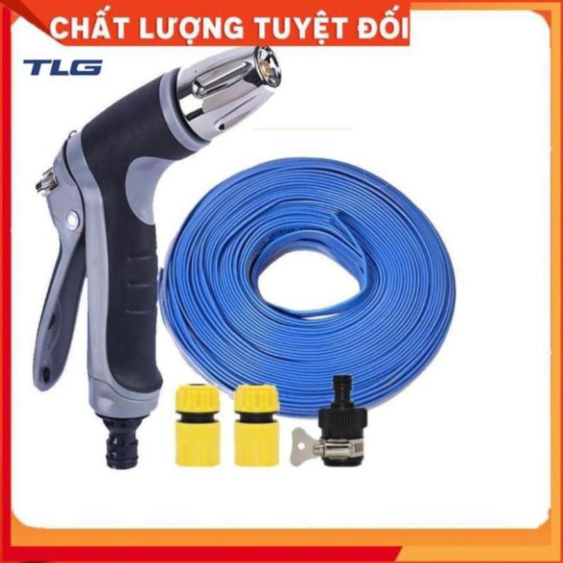 Bộ dây và vòi xịt rửa xe tưới cây tăng áp 3-5m (cút nhựa nối nhựa đen) 206817