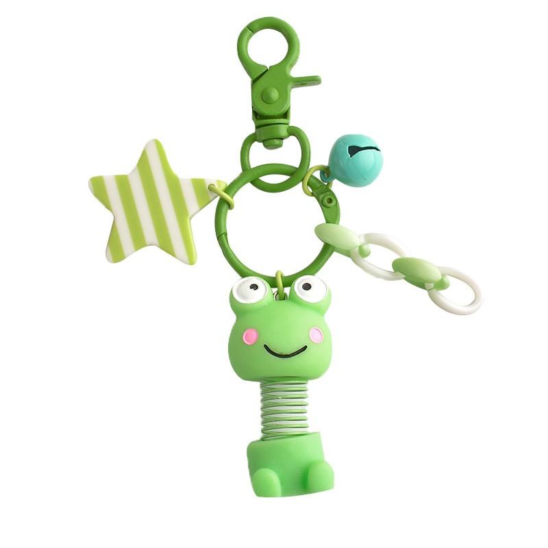 Móc Khóa Chuông Hoạt Hình Lò Xo Giá Rẻ Móc Khóa Hình Thú Dễ Thương