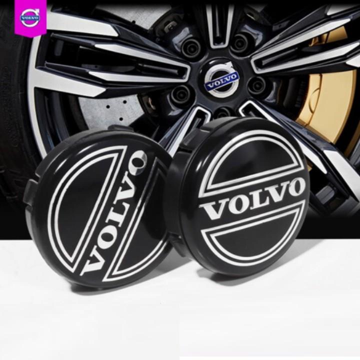 Logo chụp mâm, ốp lazang bánh xe ô tô Volvo, đường kính 64mm