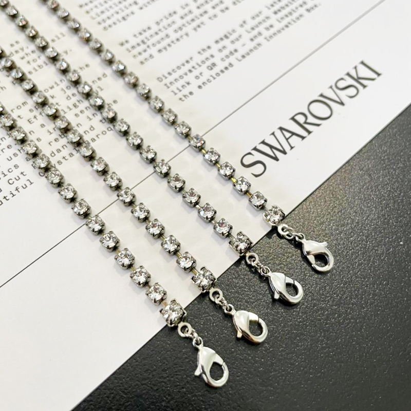 Vòng Tay Swarovski  Pha Lê Đính Đá Co Giãn Thời Trang Có Thể Điều Chỉnh