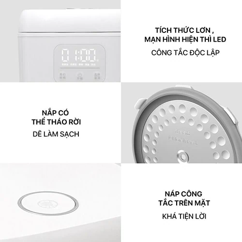 Nồi Cơm Điện Thông Minh Xiaomi ZHIWUZHU 1.6L ZCDQ055 - Hàng Chính Hãng