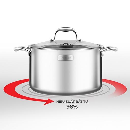 Nồi Inox 3 lớp cao cấp đáy liền Elmich Trimax XS EL-3748 size 24cm