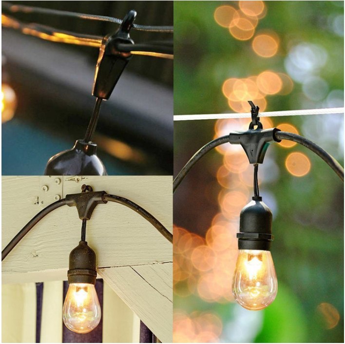 Dây đui đèn kín nước trang trí ngoài trời 7 mét 14 đui E27