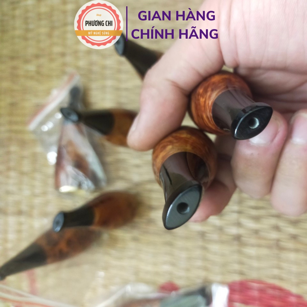 Tẩu Bắt Tóp Xì_Gà chất liệu gỗ HL đầu bằng đồng có 4 vòng ring 42-60 - quà tặng ý nghĩa cho nam giới