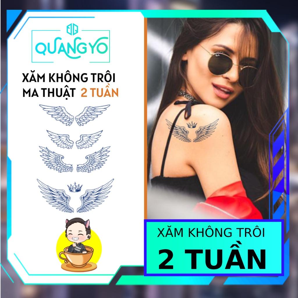 Hình xăm không trôi đôi cánh thiên thần vương miện, 4 hình, Hình xăm ma thuật, Xăm giống Inkaholic