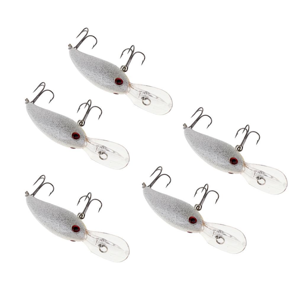 5pcs Minnow Fishing Lures, 3D Eyes Artificial Hard Bait, for Saltwater Freshwater