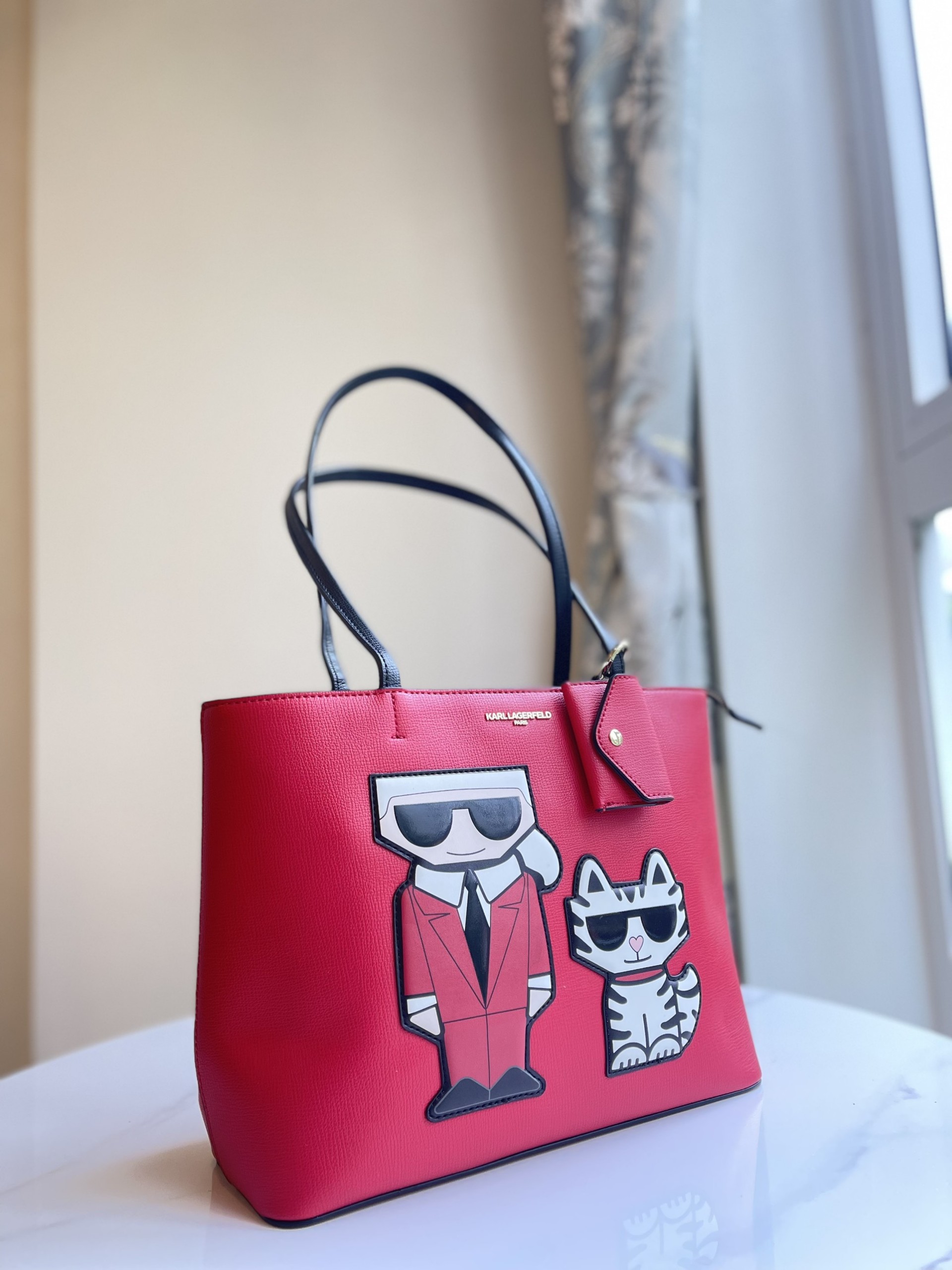Túi Karl Tote Zip Đỏ