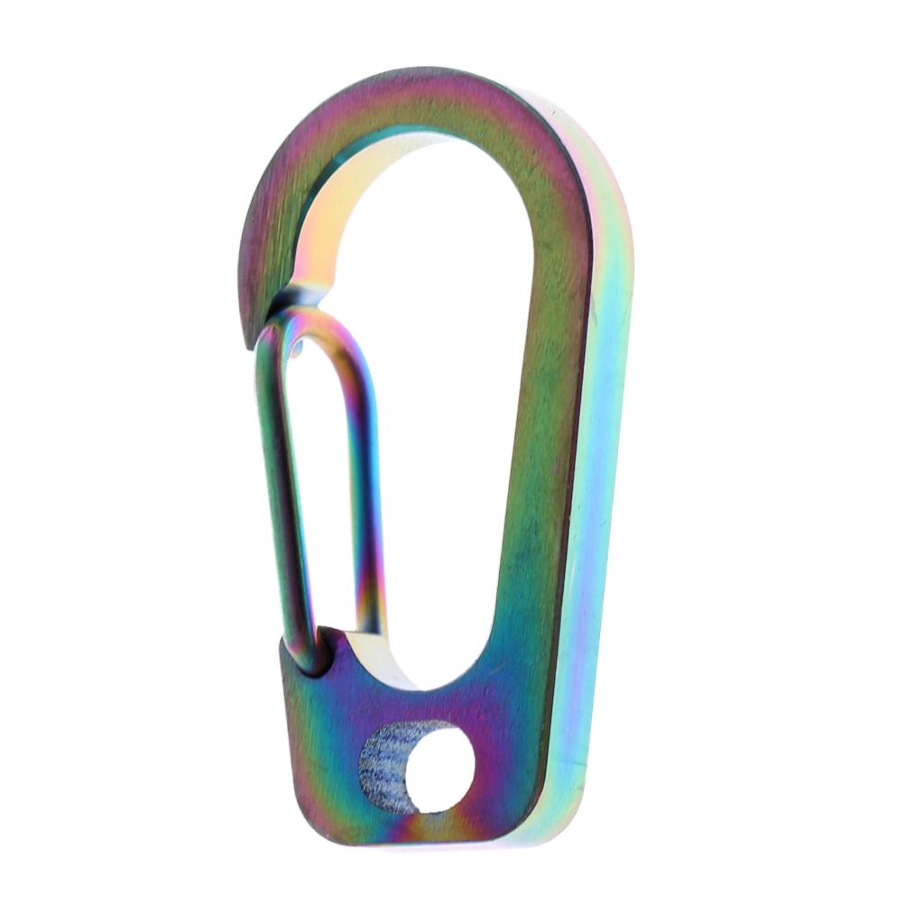 Titanium Alloy Carabiner Clip Spring Keychain Quick Hook Buckle Outdoor