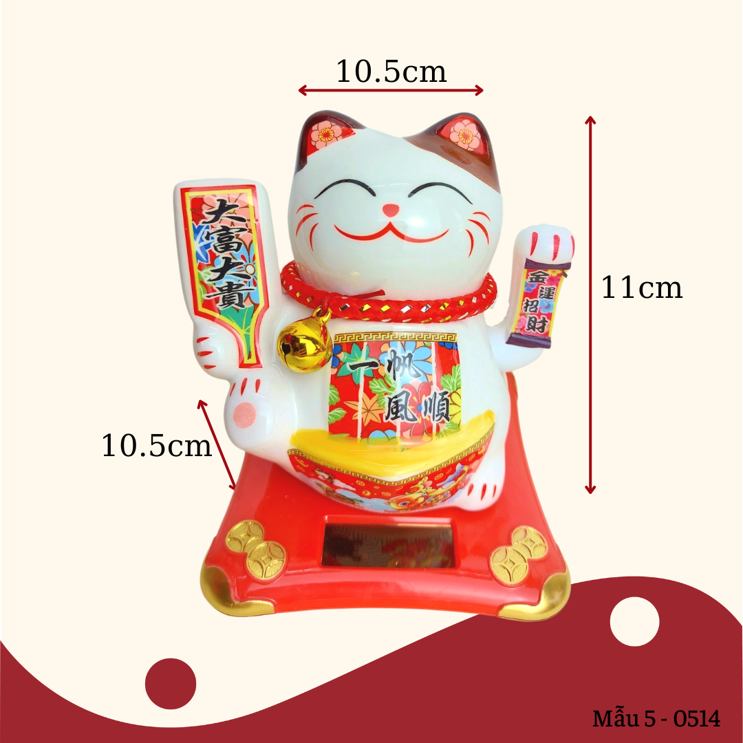 Mèo thần tài năng lượng mặt trời để bàn trang trí