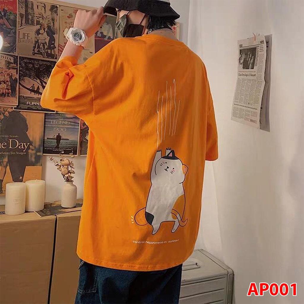 Áo thun Unisex nam nữ tay lỡ oversize phom rộng