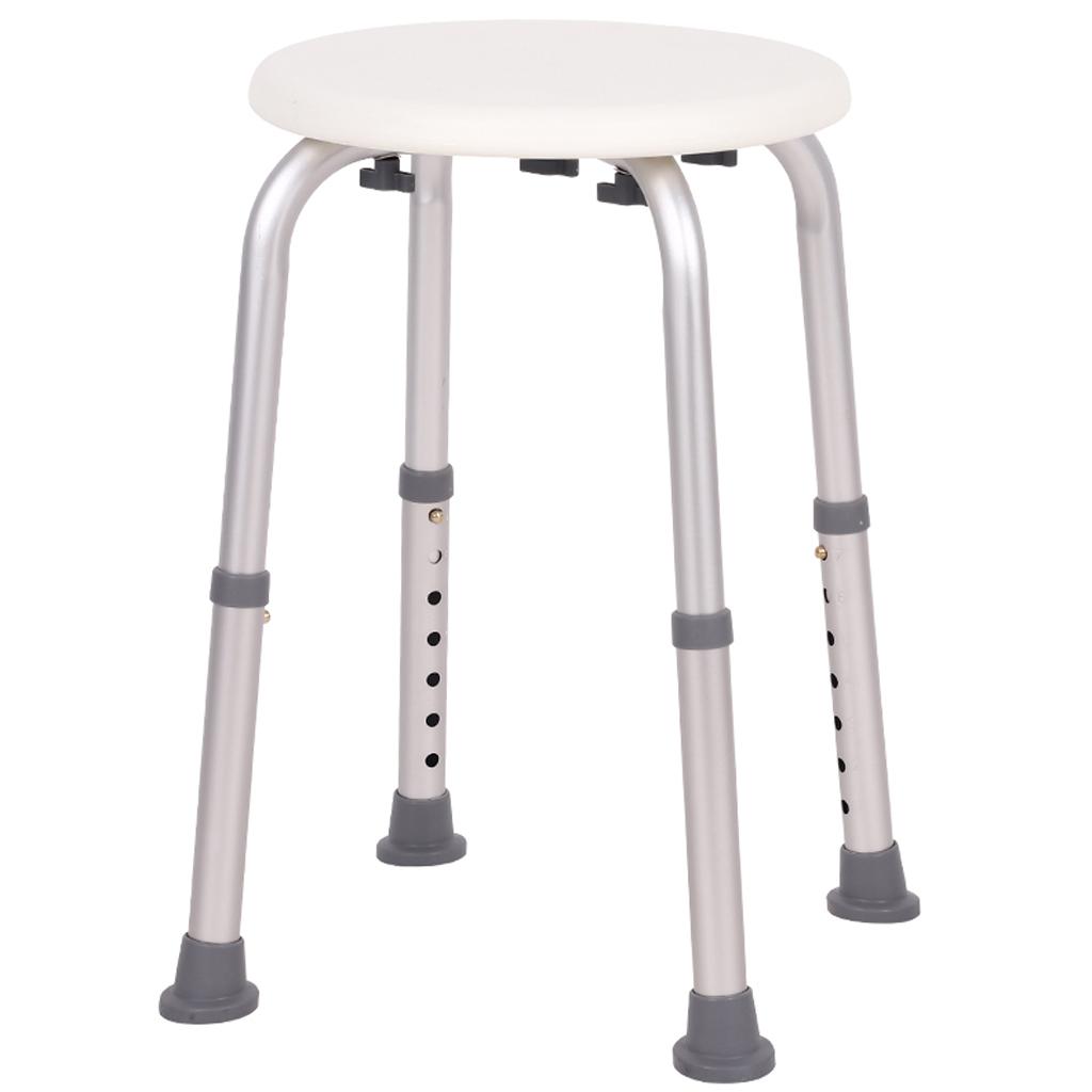 Shower Chair, Adjustable Height Bath Stool - Hospital Tool Free Bench Bathtub Stool Seat with Anti-Slip Rubber Tips for Safety and Stability