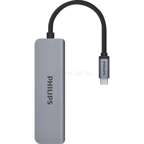 Cổng chuyển đổi Philips 5-in-1 Multifunction Adapter USB-C Hub SWV6115G/59 - Hàng chính hãng