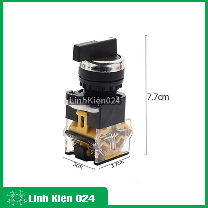 Công Tắc Xoay 3 Vị Trí LA38 440V-10A Tự Hồi