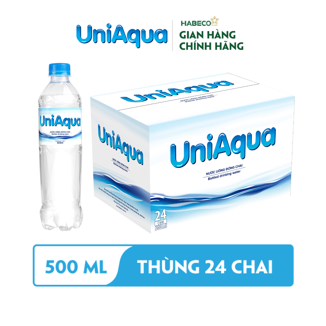 Nước uống đóng chai UniAqua - Thùng 24 chai 500ml