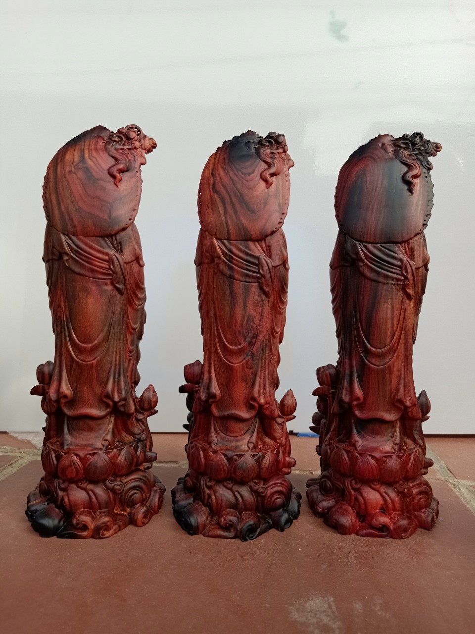 Tượng phật adi đà tọa sơn bằng gỗ trắc kt cao 30×9×10cm