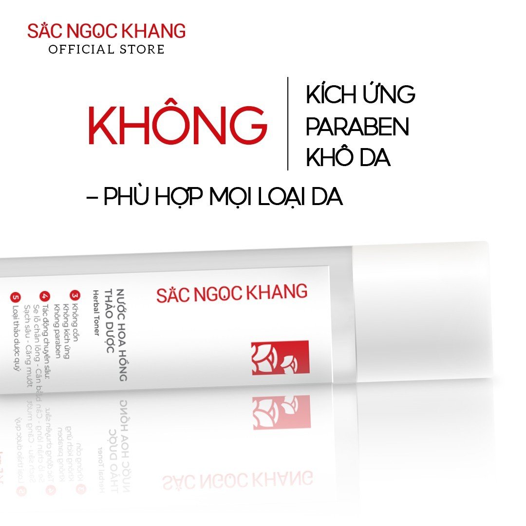 Nước Hoa Hồng Sắc Ngọc Khang 145ml chiết xuất từ 5 loại thảo dược giúp da cân bằng độ ẩm