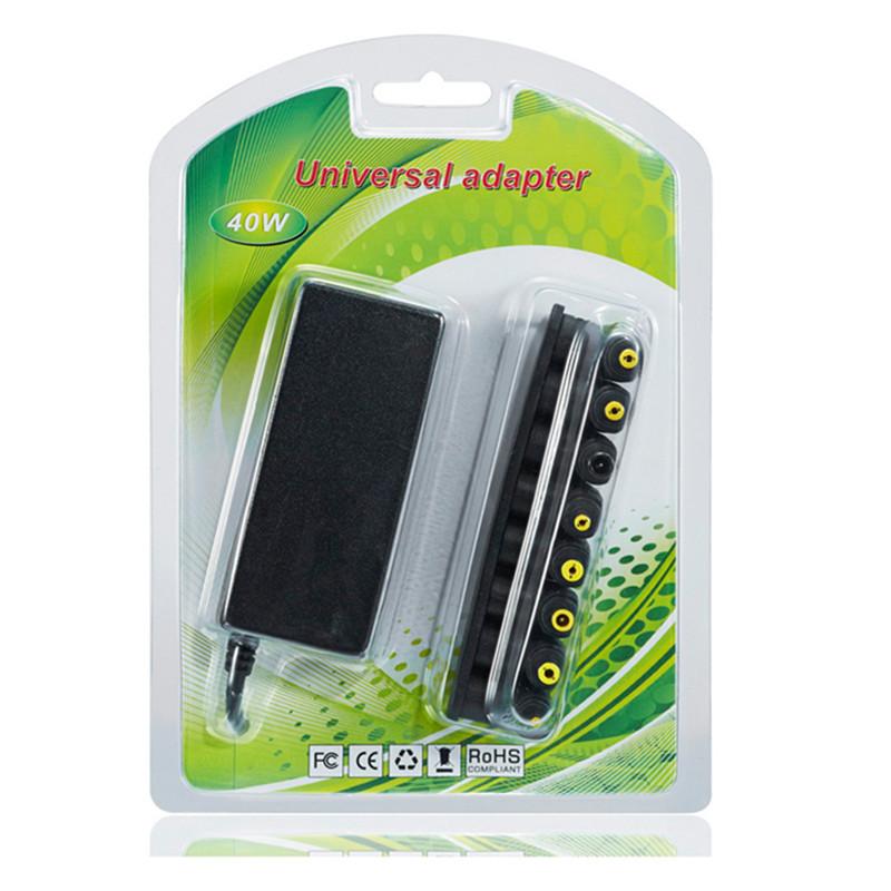 Giao hàng nhanh 40w nhận dạng tự động nguồn điện đa chức năng bộ đổi nguồn 8 loại chuyển đổi Đầu DC sạc máy tính xách tay đa năng