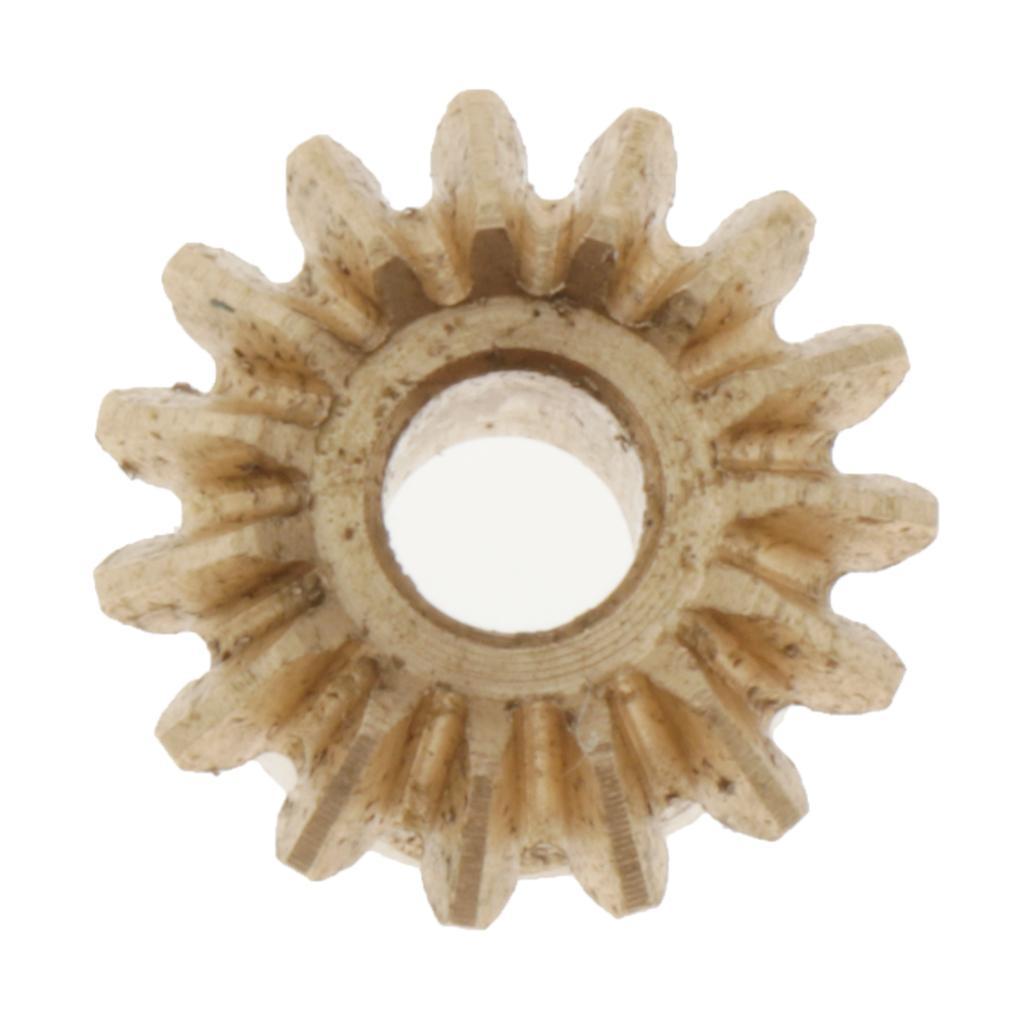 2 Pieces 0.8 Modulus Brass Bevel Gear 15 Tooth 3 to 6mm Diameter