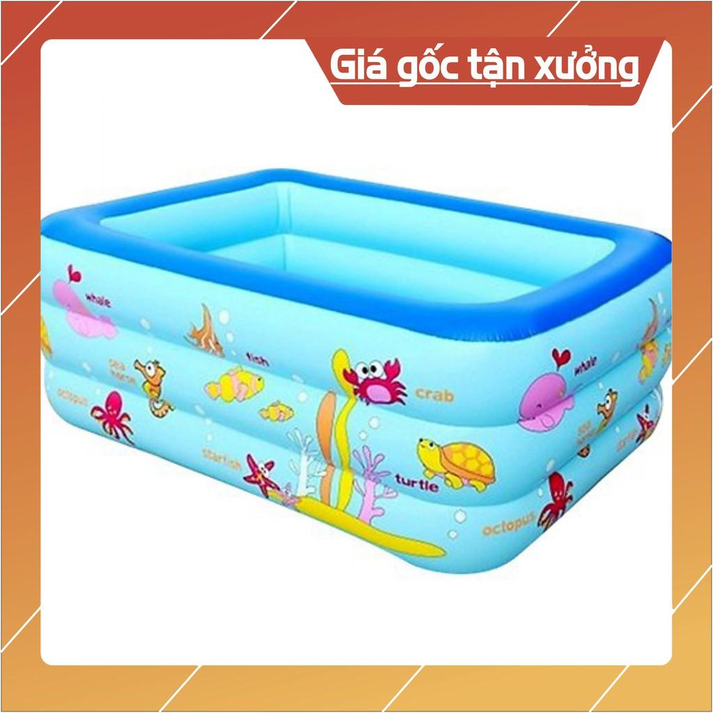 GIÁ SỐC - Bể bơi phao bơi  Bể bơi phao - Loại 1m5 3 tầng ( tặng bộ vá phao) - hàng dày loại 1