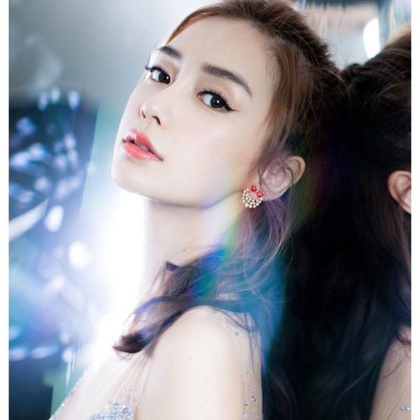 Bông tai Đính Đá Nơ Hồng