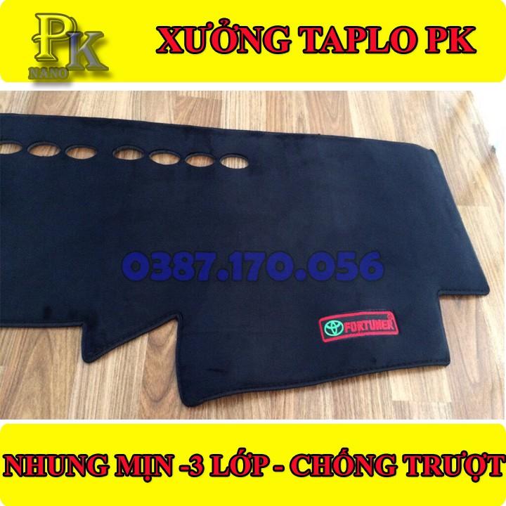 THẢM TAPLO NHUNG XE FORTUNER- THẢM TAPLO FORTUNER- THẢM TAPLO DA XE FORTUNER CHUẨN FORM