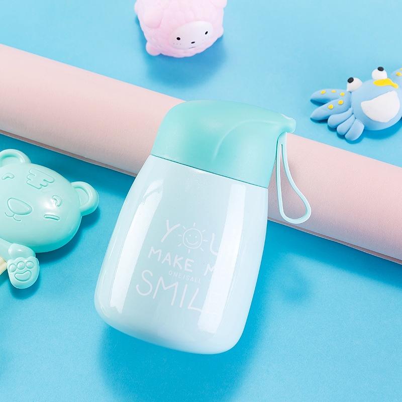 Bình giữ nhiệt mini hình giọt nước cao cấp in chữ You make Me smile 250ml