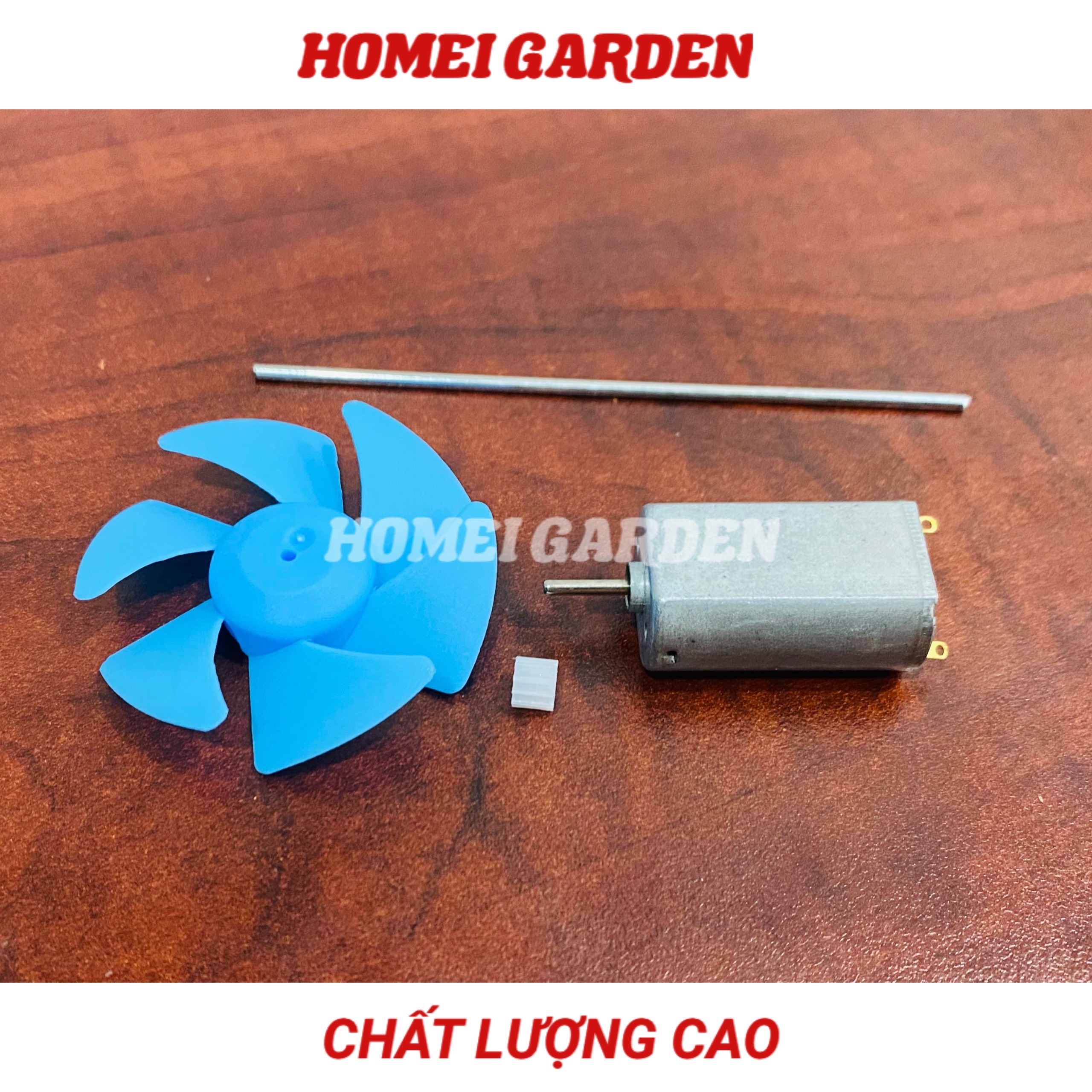 Bộ motor chế tàu thuyền mini 180SH điện áp 3V - 6V trục 100mm chân vịt 50mm DIY - HM0055