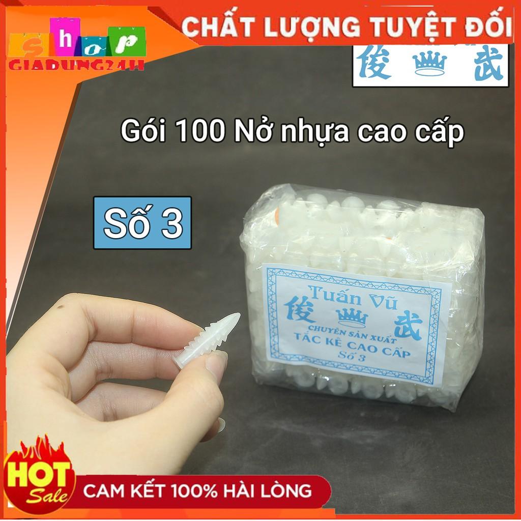 Combo 100 chiếc tắc kê nhựa nở nhựa các số 3,4,5,6