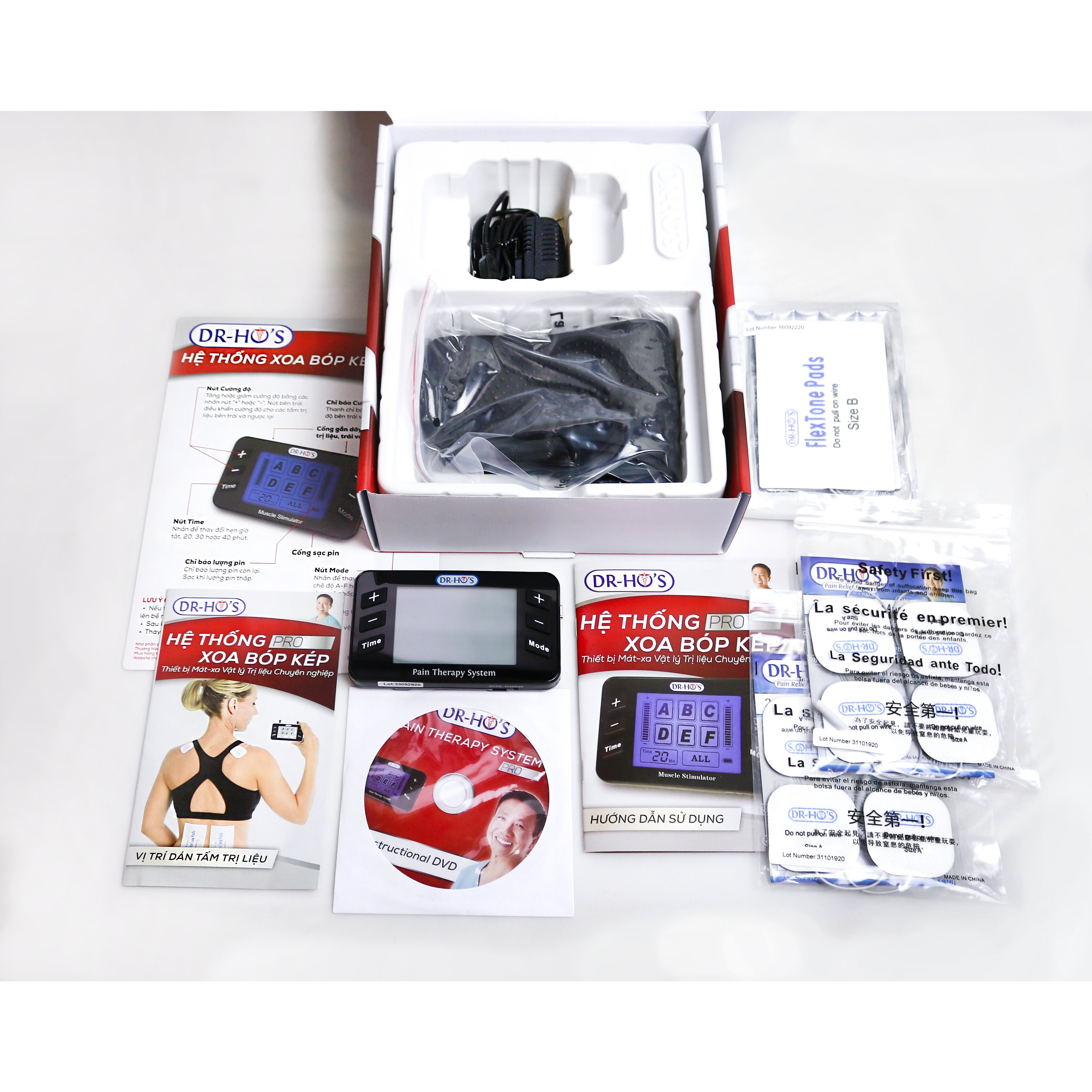 Máy massage Dr Ho's Muscle Stimulator Thế hệ mới Pin Sạc