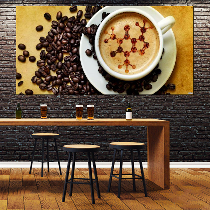 Tranh dán tường trang trí quán cà phê GDT-18