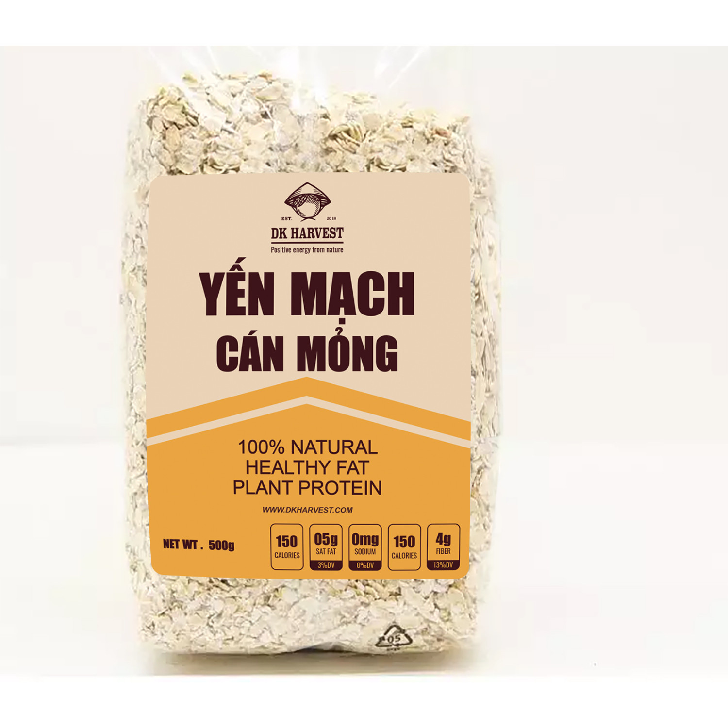 Hình ảnh Yến Mạch Cán Mỏng DK Harvest - Túi 500g, 1kg