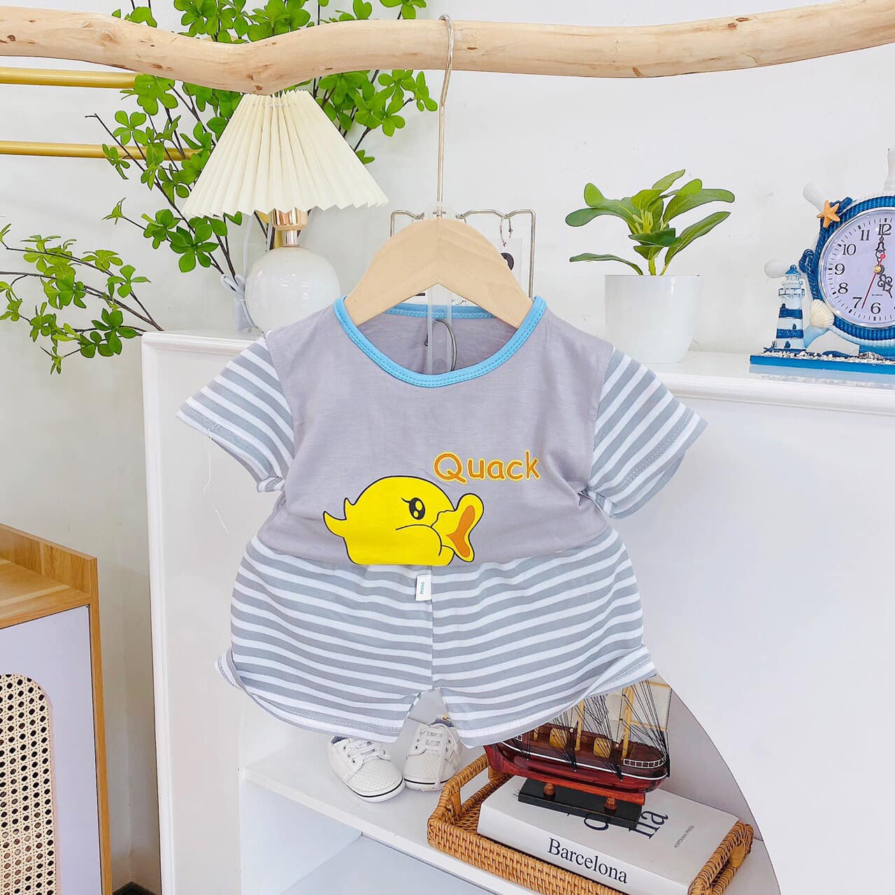 Set bộ Cộc tay thun lạnh mẫu mới chất đẹp cho bé