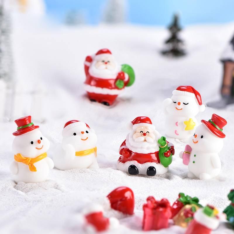 Mô hình ông già tuyết, người tuyết trang trí nhà cửa, sen đá, tiểu cảnh, đồ chơi trẻ em