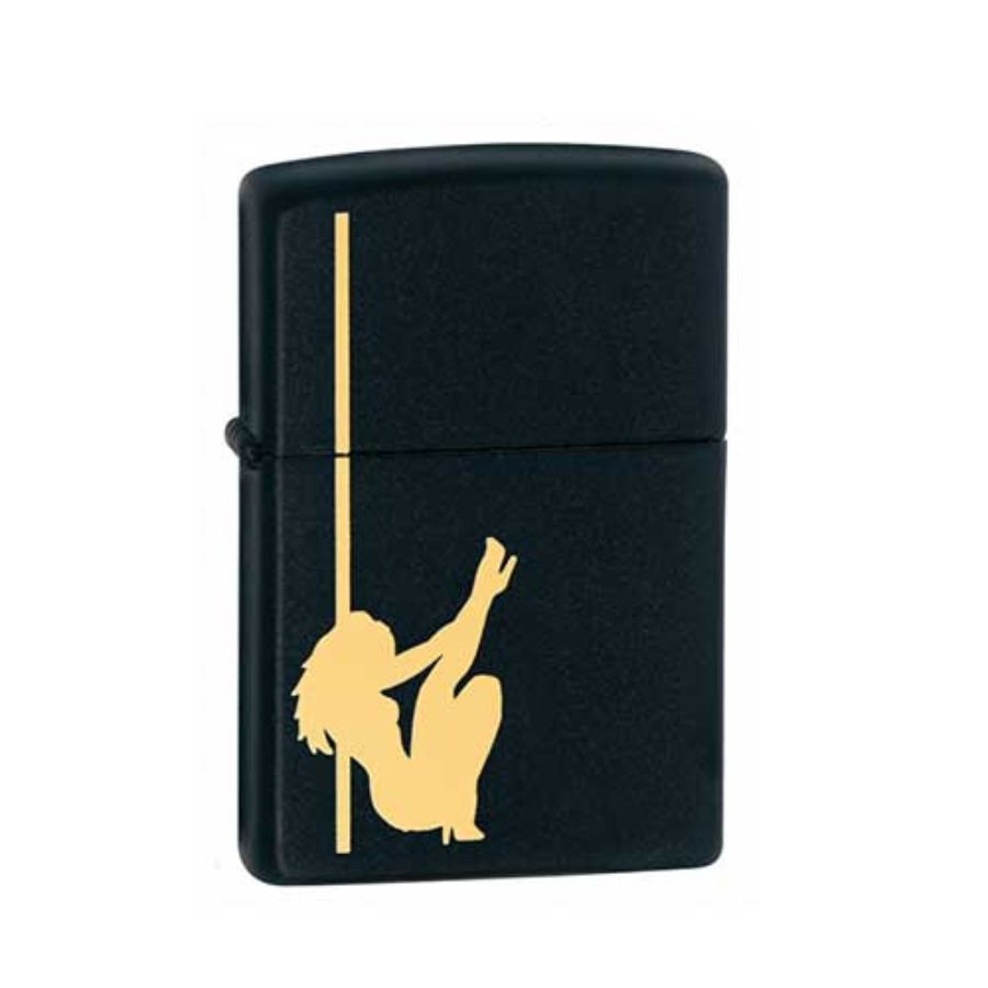 Bật Lửa Zippo Girl Pole Black Matte Chính Hãng Usa