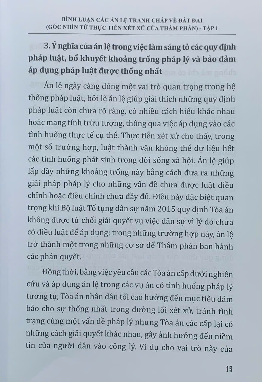 Bình luận các án lệ tranh chấp về đất đai – Góc nhìn từ thực tiễn xét xử của Thẩm phán (tập 1 và 2)