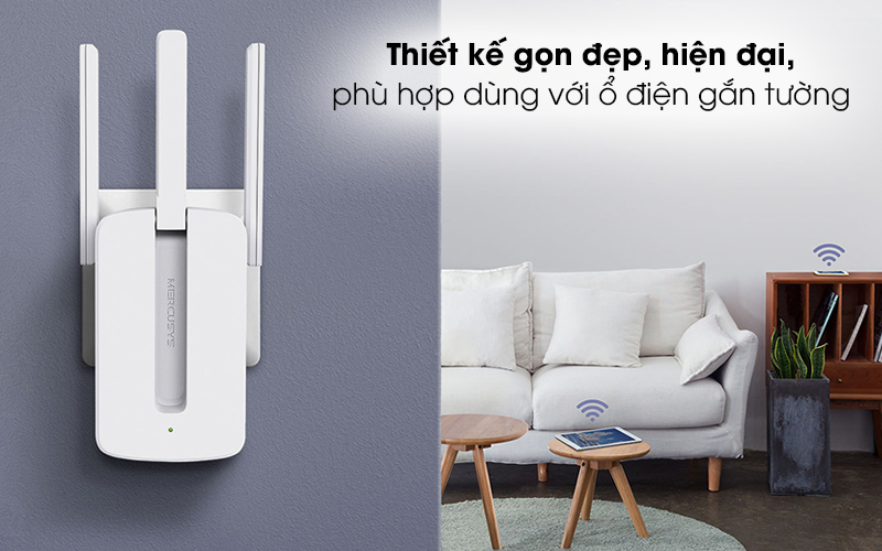 Bộ kích sóng wifi Mercusys MW300re 3 râu cực mạnh,Kich wifi,cục hút wifi,kích sóng wifi hàng  - Hàng Chính Hãng