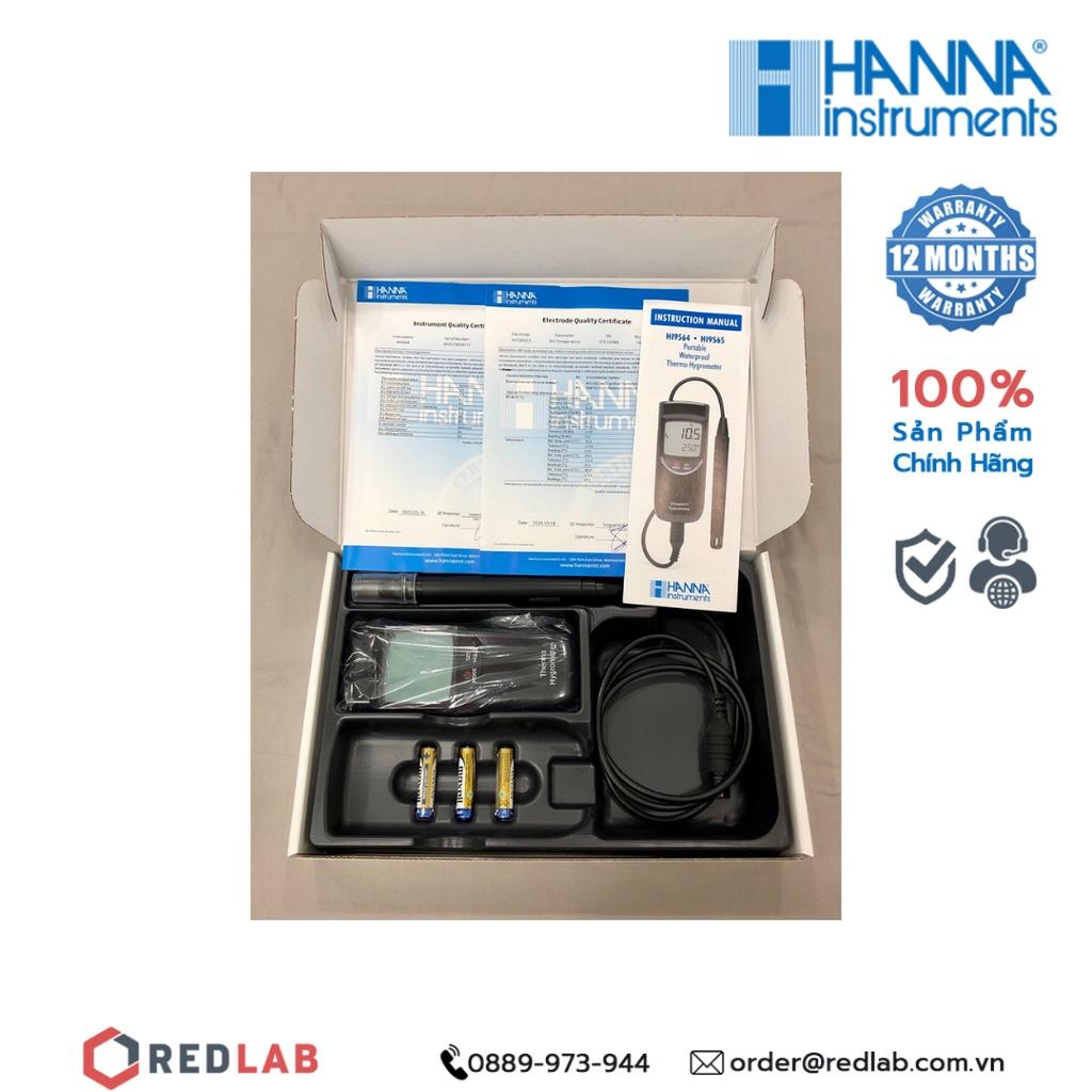 Máy đo độ ẩm, nhiệt độ trong không khí Hanna HI9564, bảo hành 12 tháng - Máy đo nhiệt độ, độ ẩm cầm tay