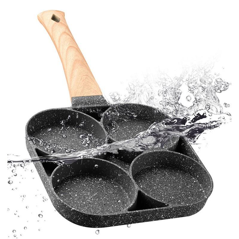 Chảo chiên rán 4 ngăn - Khuôn bánh chống dính 4 lỗ tiện dụng