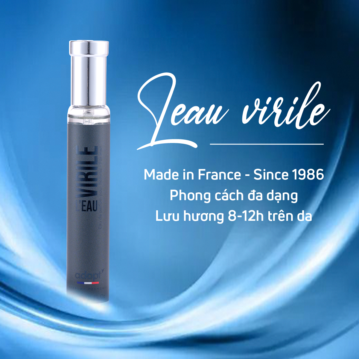 Nuoc hoa adopt,nước hoa pháp cao cấp L'eau Virile hương thơm mạnh mẽ cuốn hút dung tích 30ml