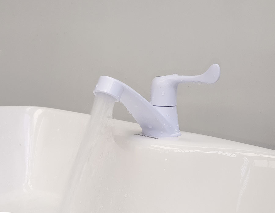 Vòi lavabo lạnh cao nhựa ABS trắng Eurolife EL-LA04