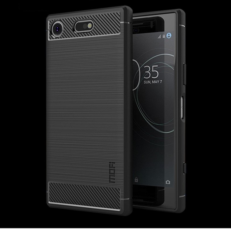 Ốp lưng hiệu MOFI vân carbon dành cho điện thoại Sony XZ1 Compact _ Hàng nhập khẩu