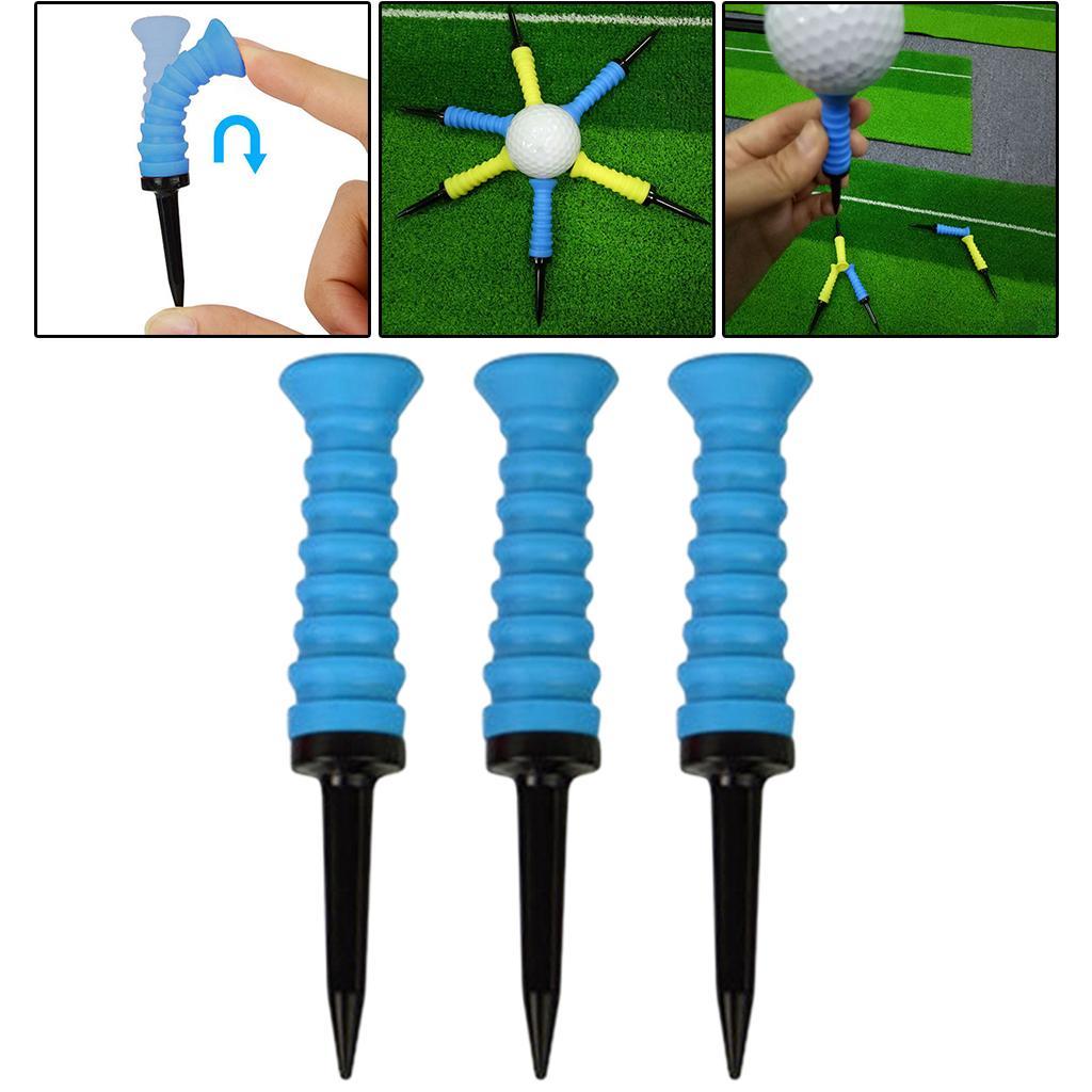 3x Elastic Golf Tees Durable Practice Tool Low Resistance 83mm Golf Tees Golf Accessories