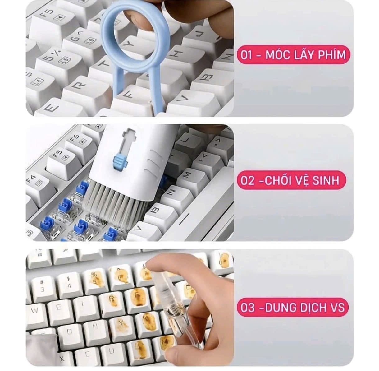 Bộ Vệ Sinh Laptop Đầy Đủ Dụng Cụ Chuyên Dụng Làm Sạch Màn Hình Và Bàn Phím Hiệu Quả