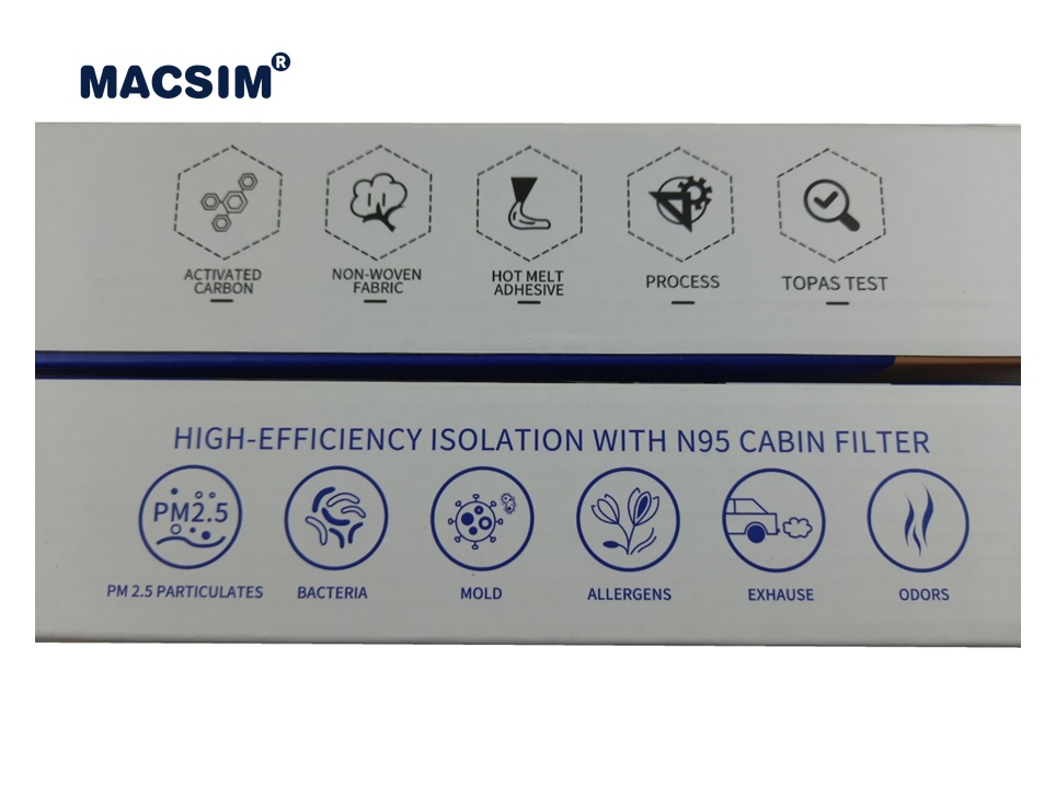 Lọc gió điều hòa cao cấp Macsim N95 xe ô tô Nissan NP 300 -2015 (mã MS22011a1)