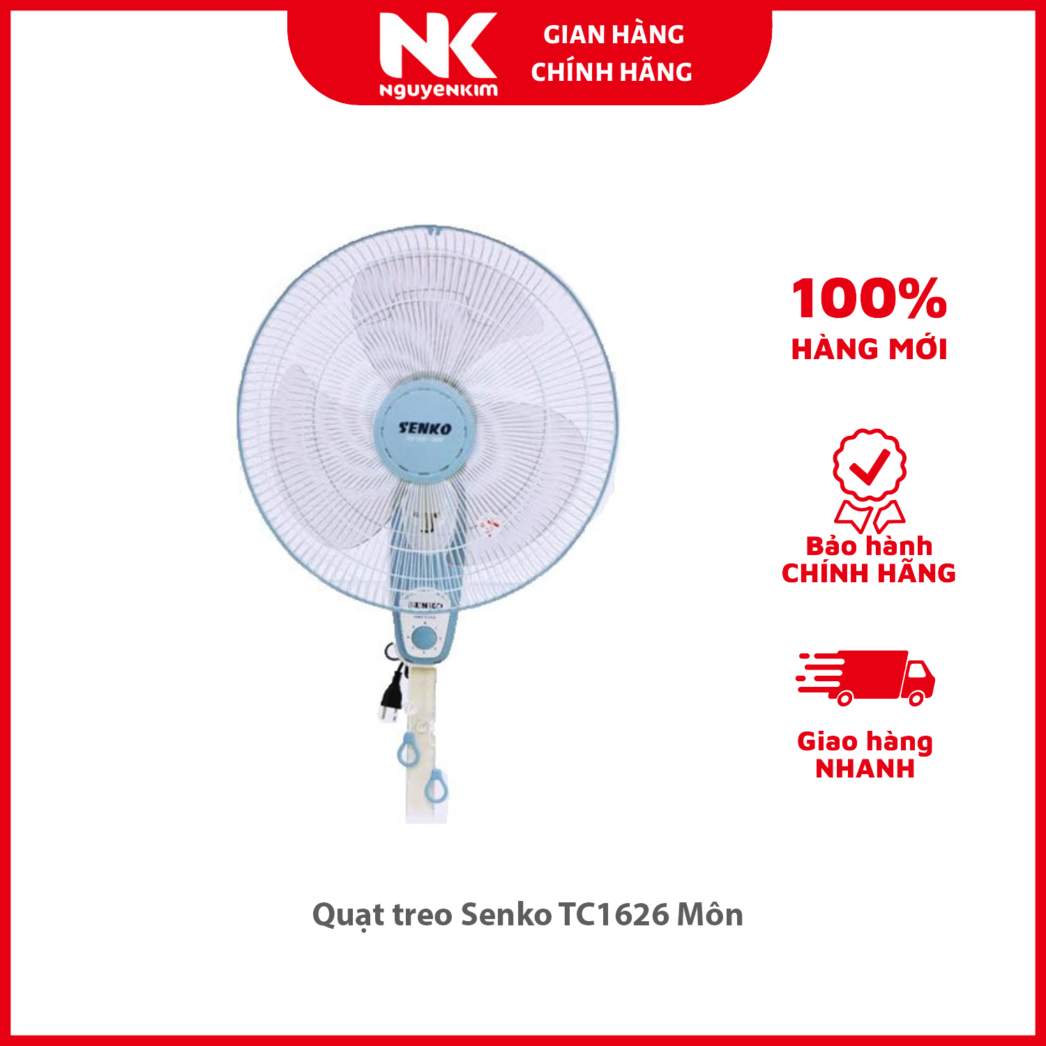 Quạt treo Senko TC1626 Môn - Hàng chính hãng