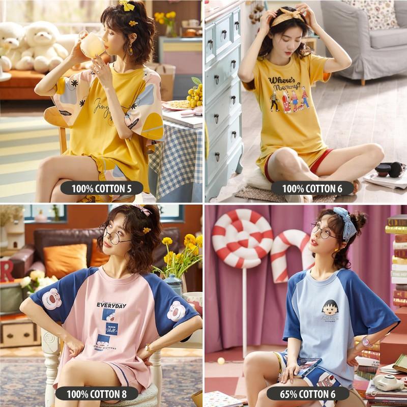 Bộ Mặc Nhà Nữ Mùa Hè Cotton Đẹp