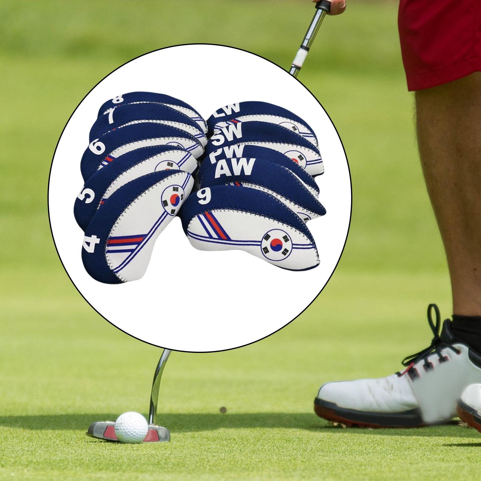 10Pcs Universal Golf Club Head Cover Golf Iron Covers for Most Irons Club Men Golfers
